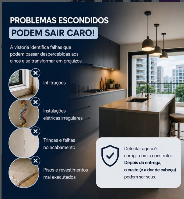 Material técnico sobre problemas escondidos em imóveis novos